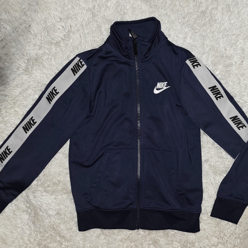 Nike Navy and Gray Track Jacket Girls Or Boys 6 M